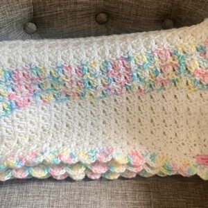 Handmade Multicolor Crocheted Baby Blanket